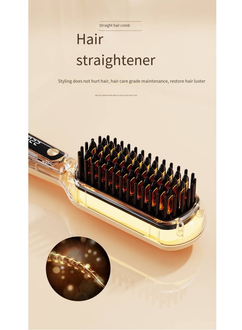 general Mini Ionic Straightening Comb – Travel-Friendly Straightener & Curler for Men/Women, Dual-Use Hair Styling Tool - Image 4