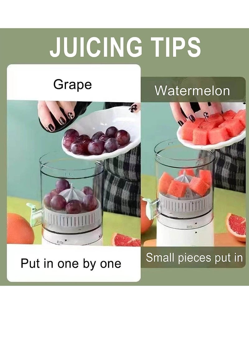 ELTRAZONE - Portable Electric Citrus Juicer, Rechargeable Orange Juicer Squeezer, Household Small Citrus Juicer, Multifunctional Juicer Machines for Grapefruit Lime Pomegranate with USB - Image 1