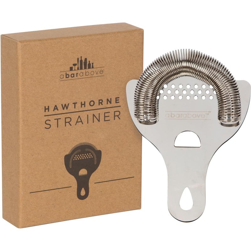 A Bar Above Hawthorne Strainer for Cocktails – Bar Strainer Cocktail w/High Density Spring – Mirrored Stainless Steel Finish Drink Strainer - Cocktail Strainer for Boston Shakers & Mixing Glasses - Image 1