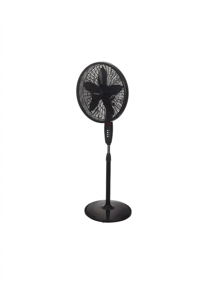 Zada Stand Fan with Remote Control, 18 Inch, 5 Blades, 50W, Black - ZSF-182T - Image 3