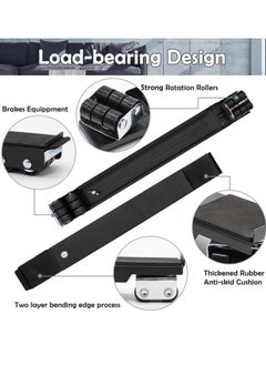 BGM Universal Extendable Furniture Appliance Rollers with 24 Rollers & Brakes – Heavy-Duty Mover Tools for Washing Machines, Refrigerators, Dryers, 600 lb Capacity, Strong Base, Bearing Support  - Image 2