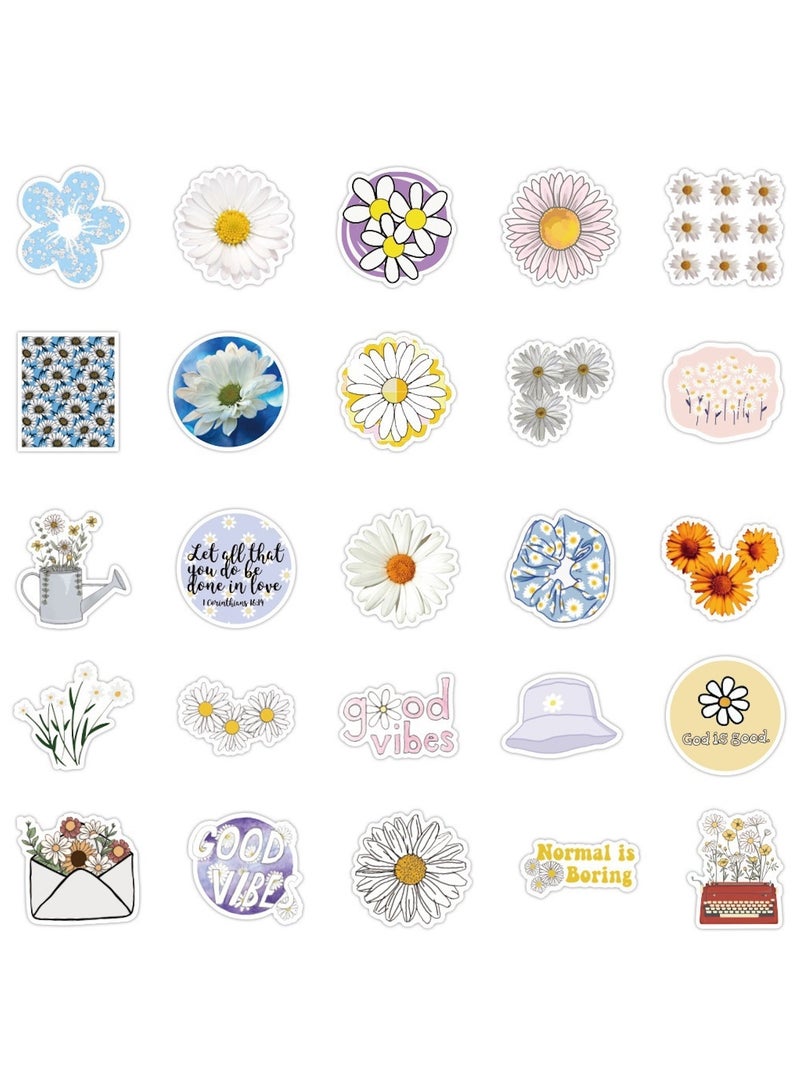 ORAINBOW 50 Pcs Flower Stickers Plants Decals Vinyl Waterproof DIY Decorations for Laptop Water Bottle Guitar Happy Birthday Party Supplies Decor for Teens Adults - Image 3