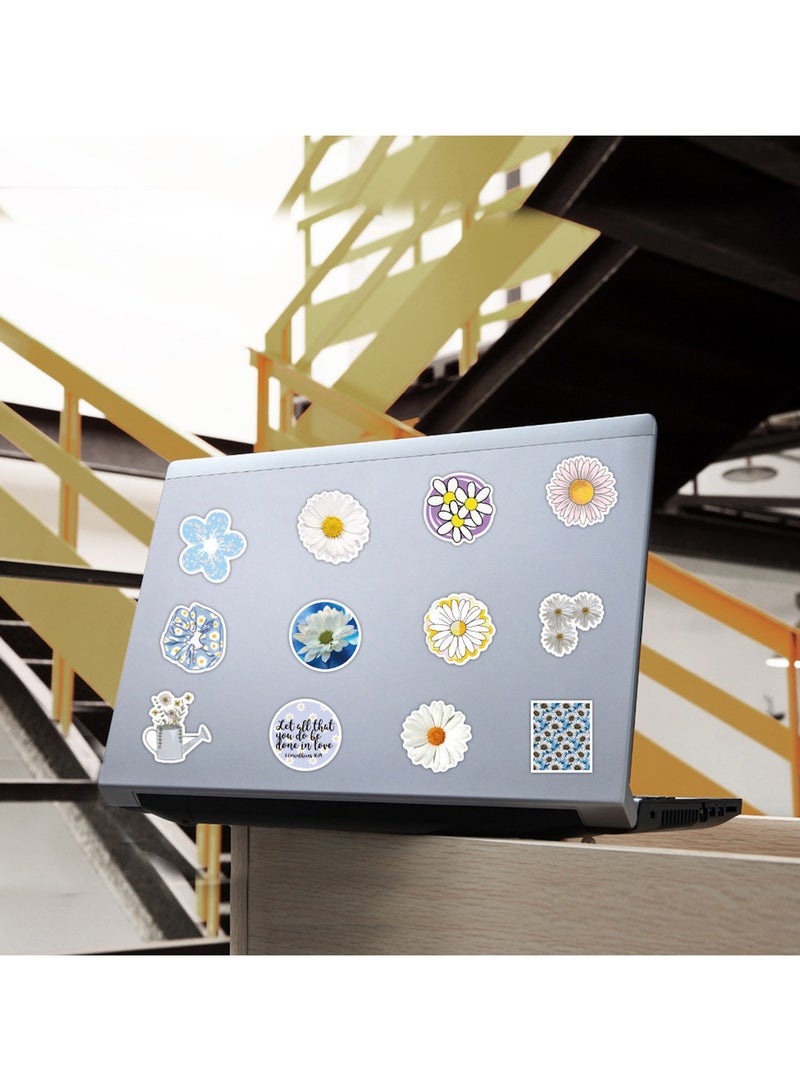 ORAINBOW 50 Pcs Flower Stickers Plants Decals Vinyl Waterproof DIY Decorations for Laptop Water Bottle Guitar Happy Birthday Party Supplies Decor for Teens Adults - Image 5