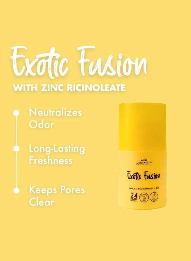 JOVIALITY Natural Deodorant Roll On - Exotic Fusion - Image 2