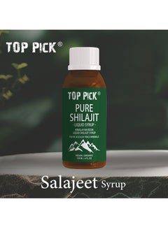 100% Natural Himalayan Shilajit Liquid Syrup, Rich in Fulvic Acid & Trace Minerals, 120ml
