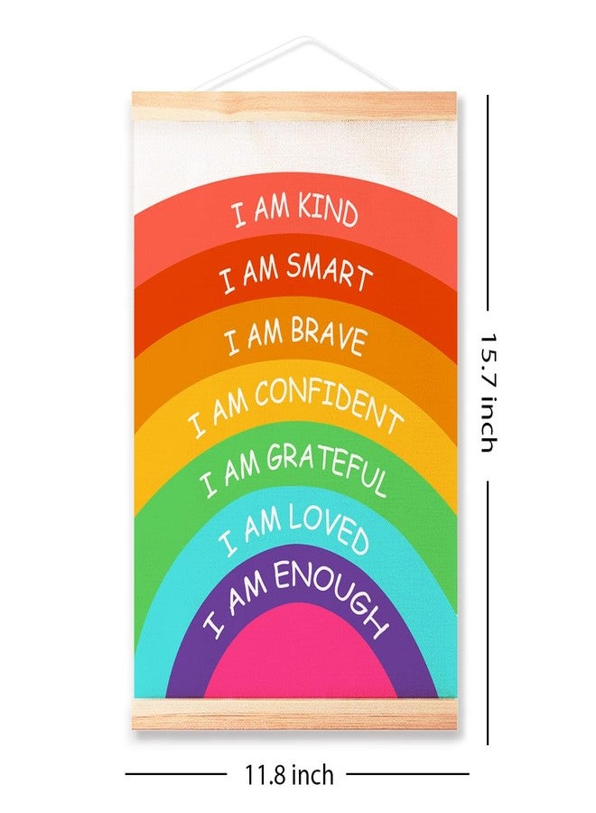 Littlefa I Am Kind Smart Inspirational Posters with Wooden Frames, Positive Affirmation Hanging Wall Decor for Daycare Nursery Toddler Room 12x16 inch - Image 2