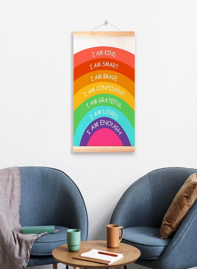 Littlefa I Am Kind Smart Inspirational Posters with Wooden Frames, Positive Affirmation Hanging Wall Decor for Daycare Nursery Toddler Room 12x16 inch - Image 4