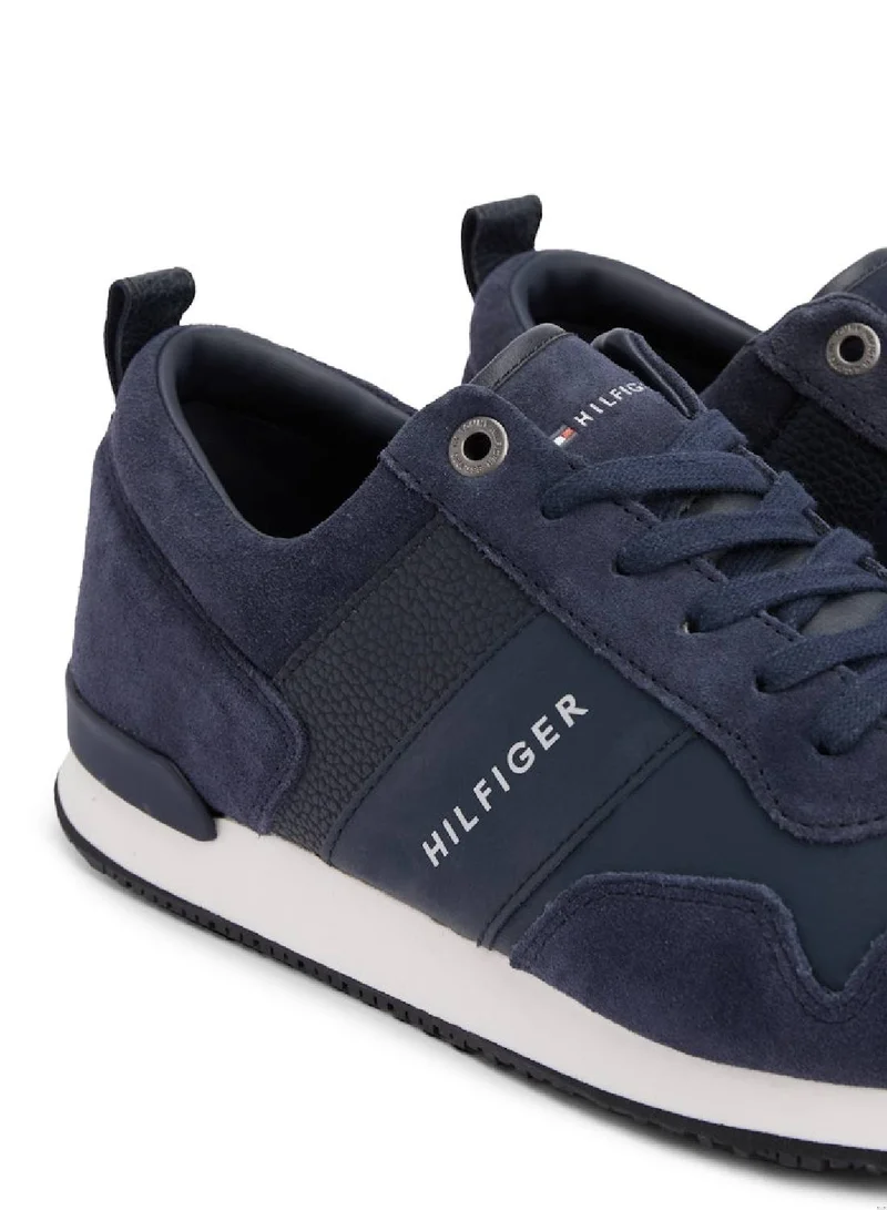 TOMMY HILFIGER Leather Sued Mix Runner Sneakers