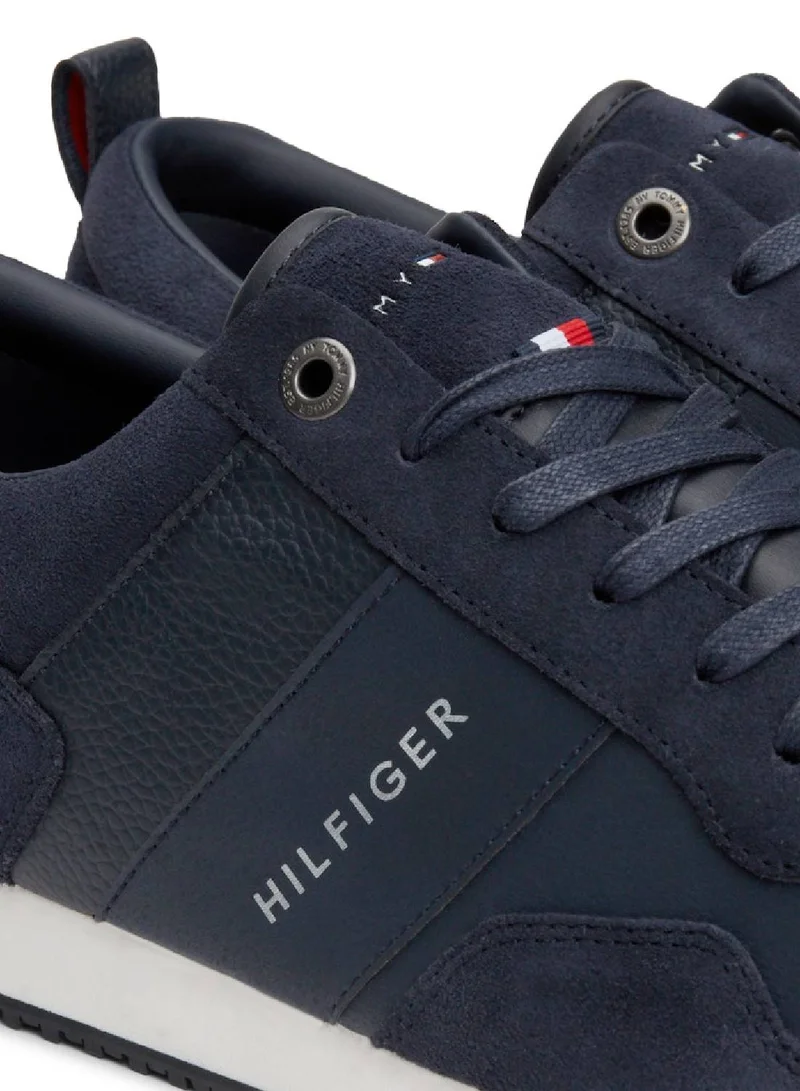 TOMMY HILFIGER Leather Sued Mix Runner Sneakers
