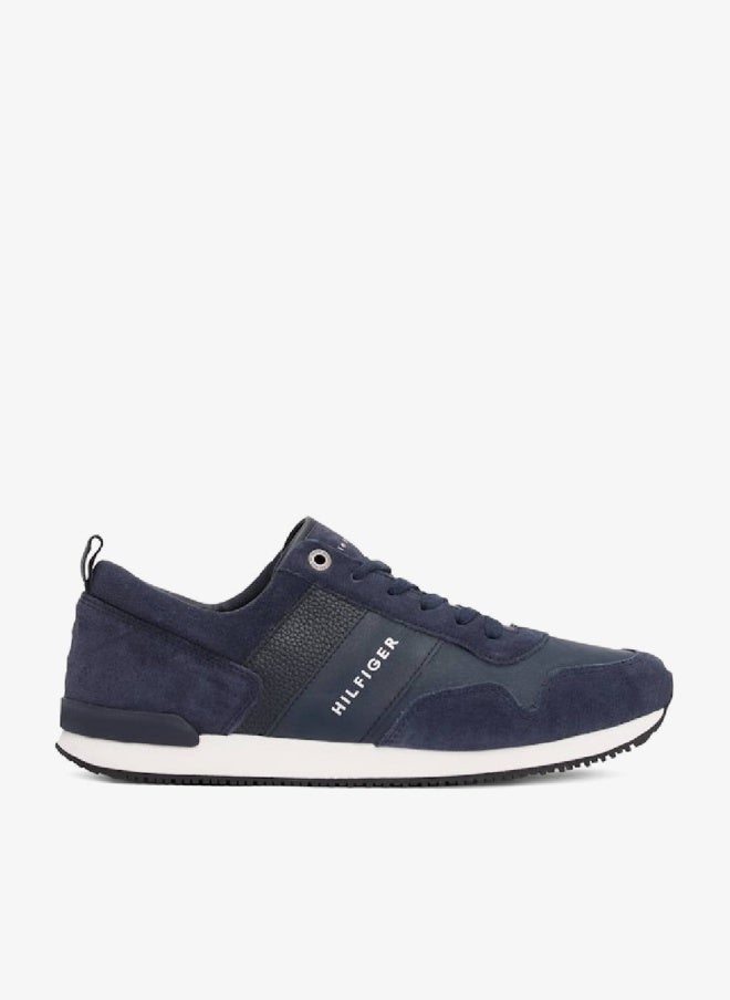 TOMMY HILFIGER Leather Sued Mix Runner Sneakers - Image 1