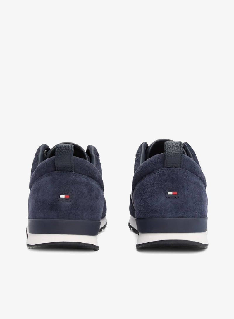 TOMMY HILFIGER Leather Sued Mix Runner Sneakers - Image 3