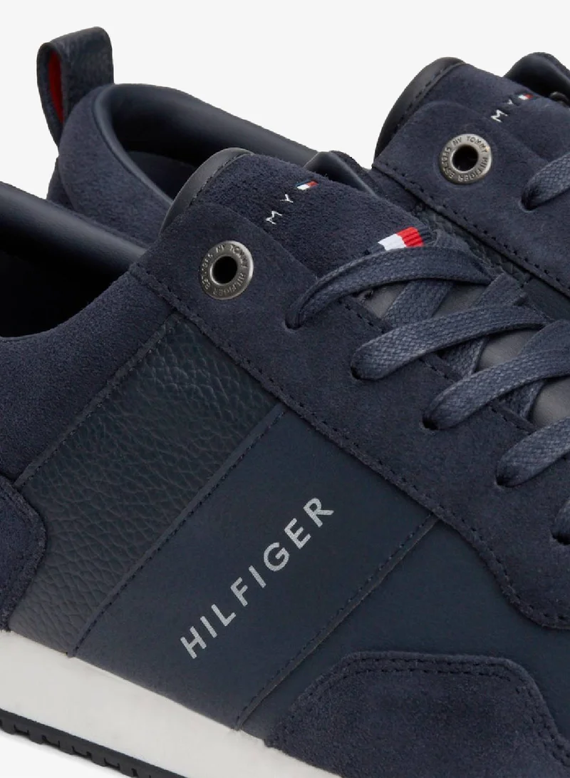TOMMY HILFIGER Leather Sued Mix Runner Sneakers