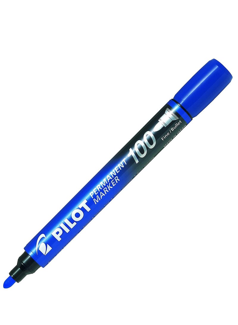 PILOT 4-Piece Bullet Tip Permanent Marker Blue Ink - Image 2