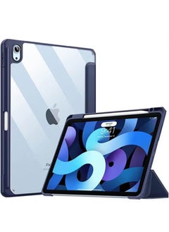 LCYLJGY Protective Case Cover For Air 6th 11-Inch M2 (2024) iPad Air4/Air5 10.9 inch (2020/2022) Generation with Pencil Holder, [Support Apple Pencil Charging and Touch ID] Transparent and Auto Wake/Sleep  - Image 1