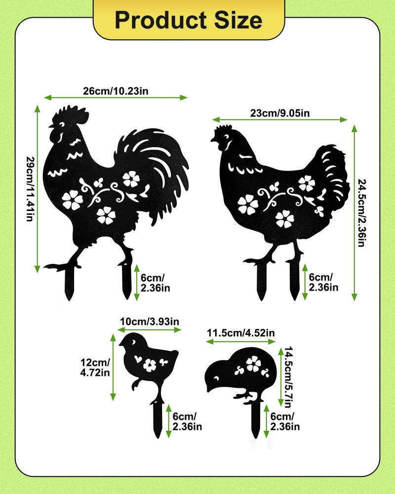 VICHTOP Chicken Garden Decor - Image 2