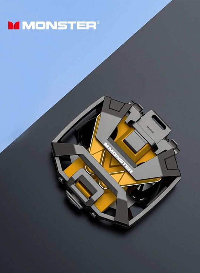 Monster XKT09 Wireless Bluetooth Earbuds Gaming Headphones Deep Bass Low Latency Game Headset with Built-in Microphone Noise Cancelling Tamish - Image 3