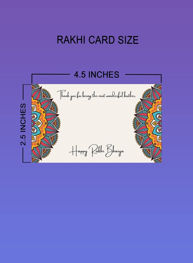 D2C Rakhi Display Card "Thank You Most Wonderful Brother" | 4.5x2.5" Packaging Insert for Raksha Bandhan | 300 GSM Premium Rakhi Holding Card for Small Businesses (48) - Image 3