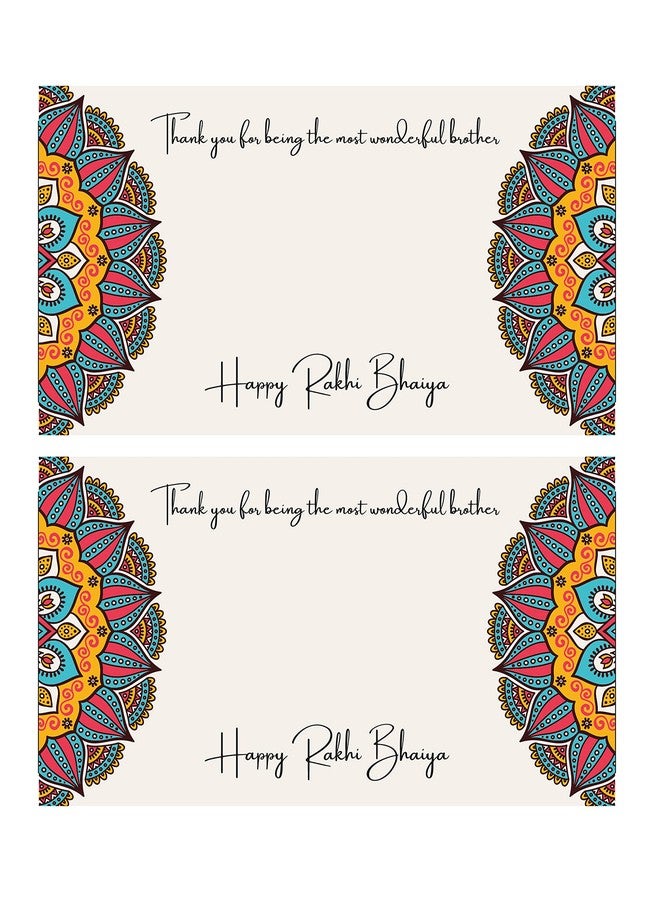 D2C Rakhi Display Card "Thank You Most Wonderful Brother" | 4.5x2.5" Packaging Insert for Raksha Bandhan | 300 GSM Premium Rakhi Holding Card for Small Businesses (48) - Image 2
