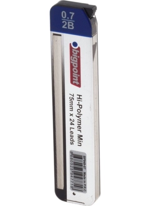 Bigpoint Pencil Tip 0.7mm 2B 75mm 24 Tube Box of 12  - Image 3