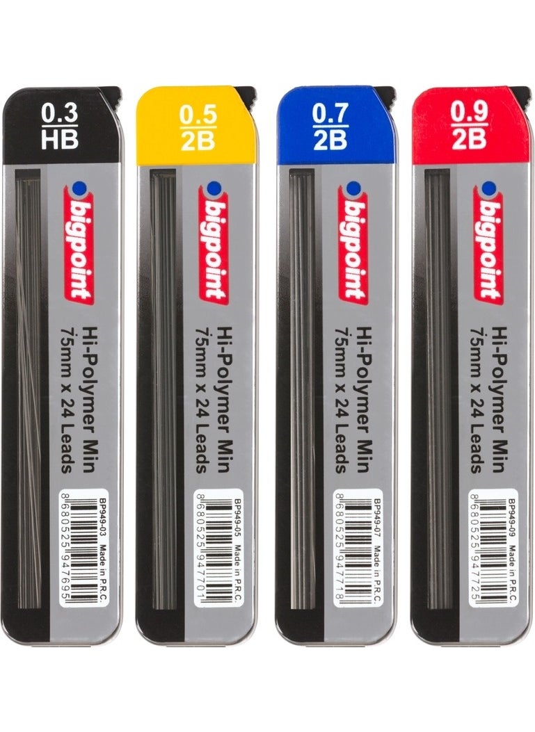 Bigpoint Pencil Tip 0.7mm 2B 75mm 24 Tube Box of 12  - Image 2