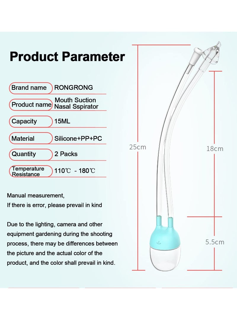 SYOSI Nasal Aspirators Baby, Baby Nose Unblocker Premium Anti-backflow Snot Sucker for Baby, Newborn and Toddlers Nose Congestion Relief(2 Pcs) - Image 5