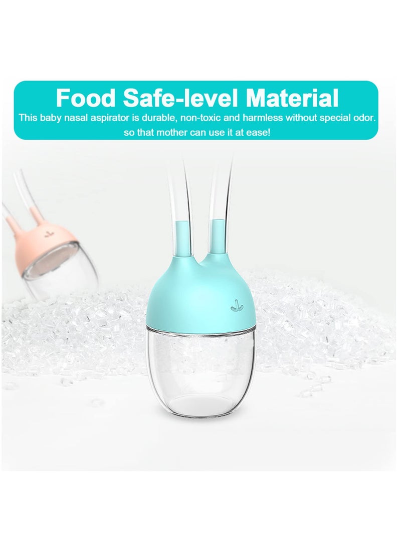 SYOSI Nasal Aspirators Baby, Baby Nose Unblocker Premium Anti-backflow Snot Sucker for Baby, Newborn and Toddlers Nose Congestion Relief(2 Pcs) - Image 2