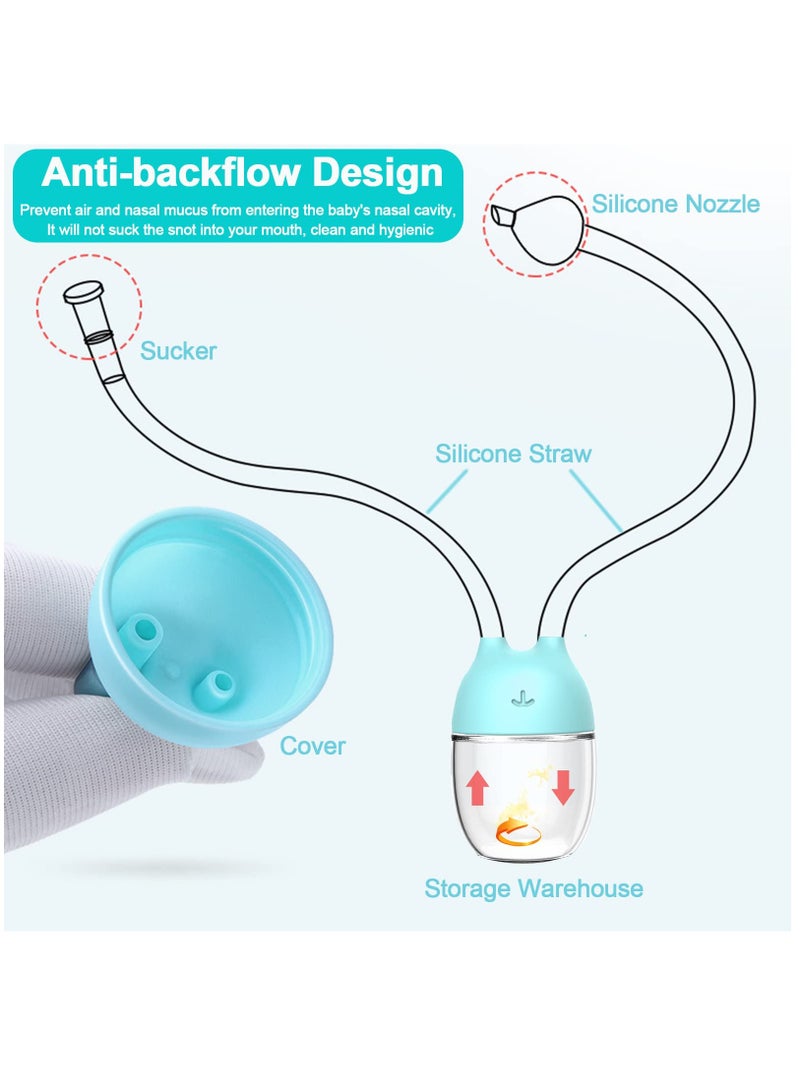 SYOSI Nasal Aspirators Baby, Baby Nose Unblocker Premium Anti-backflow Snot Sucker for Baby, Newborn and Toddlers Nose Congestion Relief(2 Pcs) - Image 3