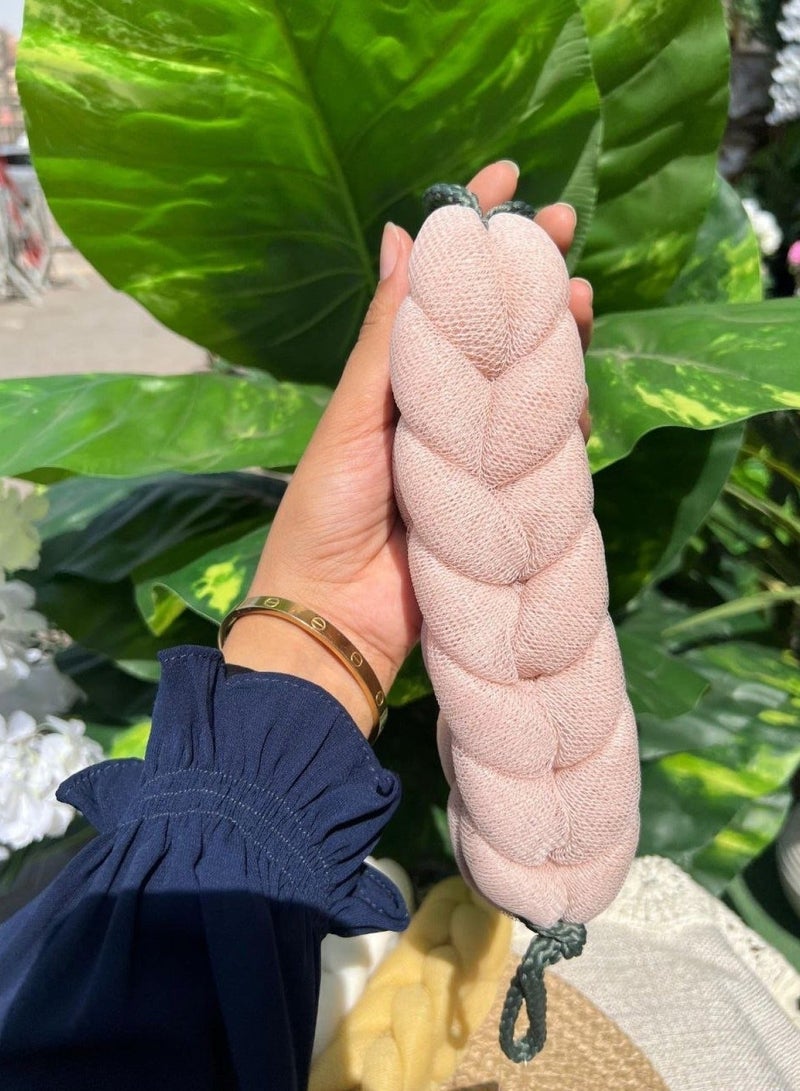 Dollar A loofah sponge for adults and children to exfoliate and soothe the skin, removing dead skin cells - pink - Image 2