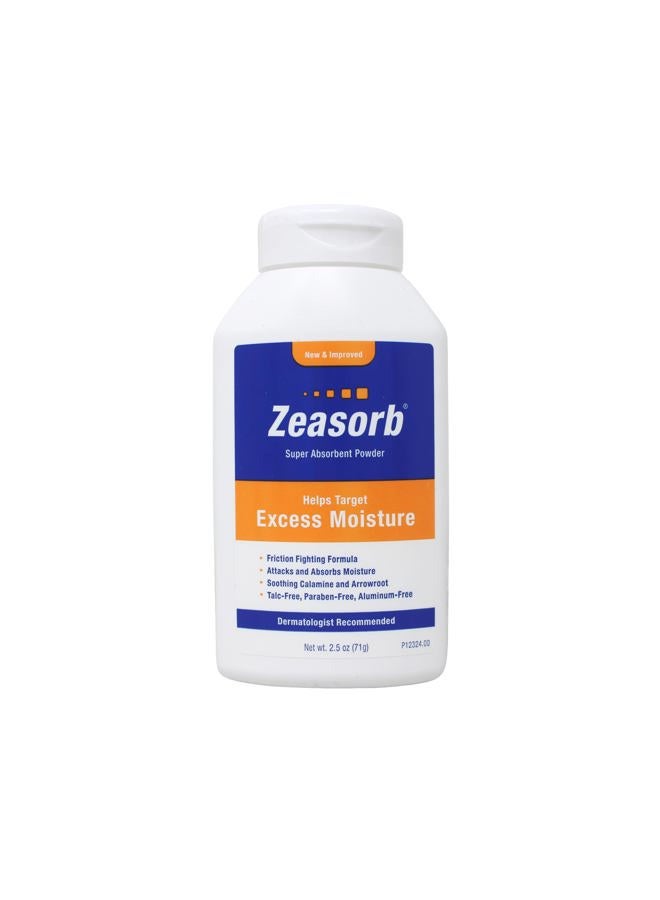 Zeasorb Prevention Super Absorbent Powder, Foot Care, 2.5-Ounce Bottle - Image 1