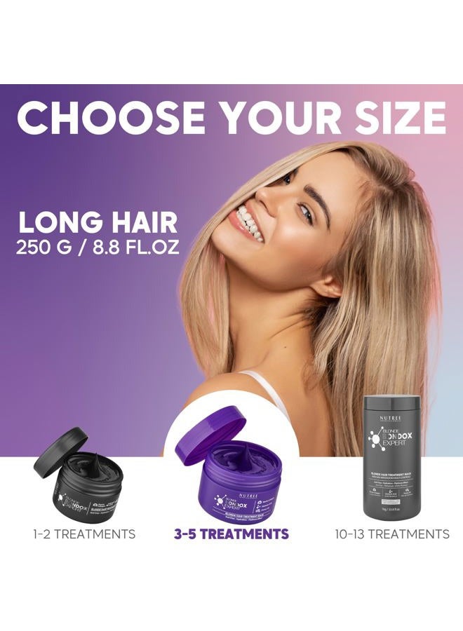 Nutree Professional Brazilian Blonde Hair Mask for Damaged Hair BONDOX 8.8 oz– Deep Conditioning & Repair Treatment – Keratin – Frizz Control & Hydration – Thermal Activated & Formaldehyde Free – Long-Lasting Results - Image 4
