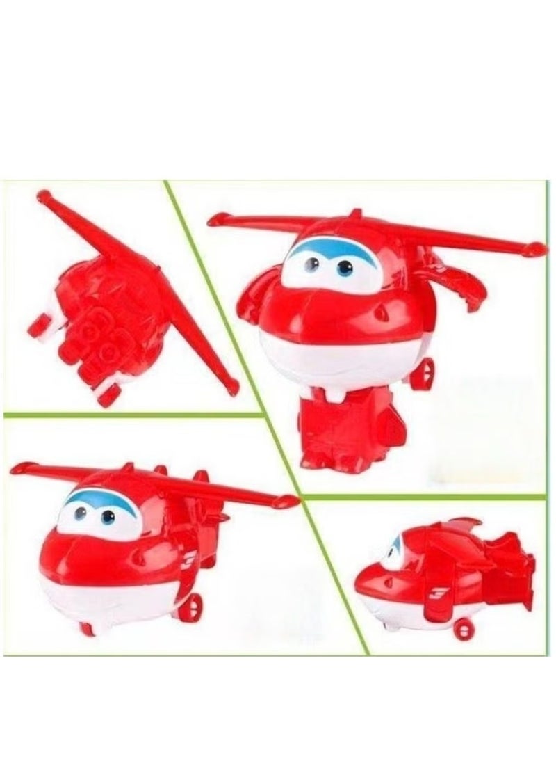 SUPER WINGS 4 Piece Super Wings Airplane Toys Mini Action Figures Super Wing Deformation Toy Set,Transformer Toys - Image 5