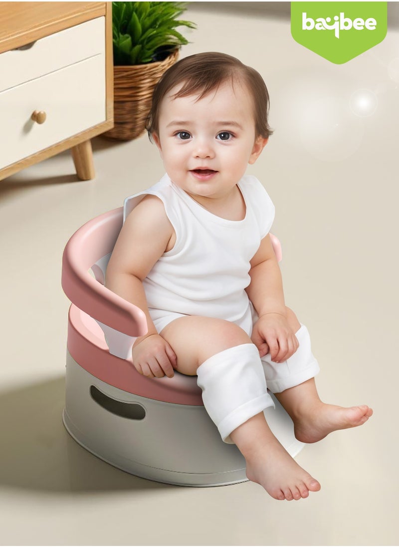 BAYBEE Baybee Giggle Baby Potty Training Seats|Potty seat for Kids-Potty Toilet Seat with Removable Tray BPA Free|Toddler Toilet Seat 1-3 Years Boy's Girl's (Pink)  - Image 2