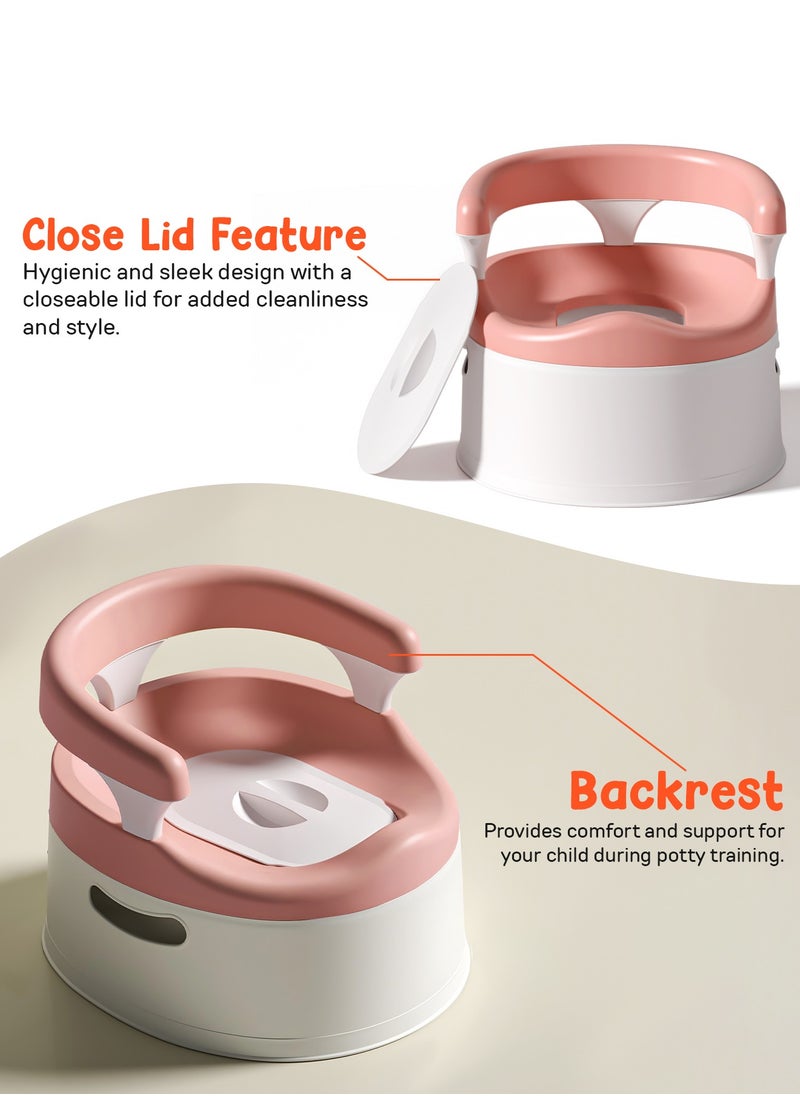 BAYBEE Baybee Giggle Baby Potty Training Seats|Potty seat for Kids-Potty Toilet Seat with Removable Tray BPA Free|Toddler Toilet Seat 1-3 Years Boy's Girl's (Pink)  - Image 3
