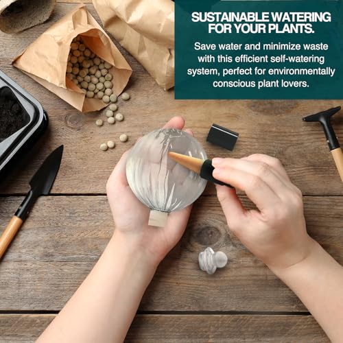 Blumat Glass Plant Self Watering Globes,Automatic Houseplant Drip Irrigation for Indoor Plants, Hanging Plants, Houseplants, Plant Garden Accessories,Vacation Plant Savers,Large Globe Small Adapter - Image 3
