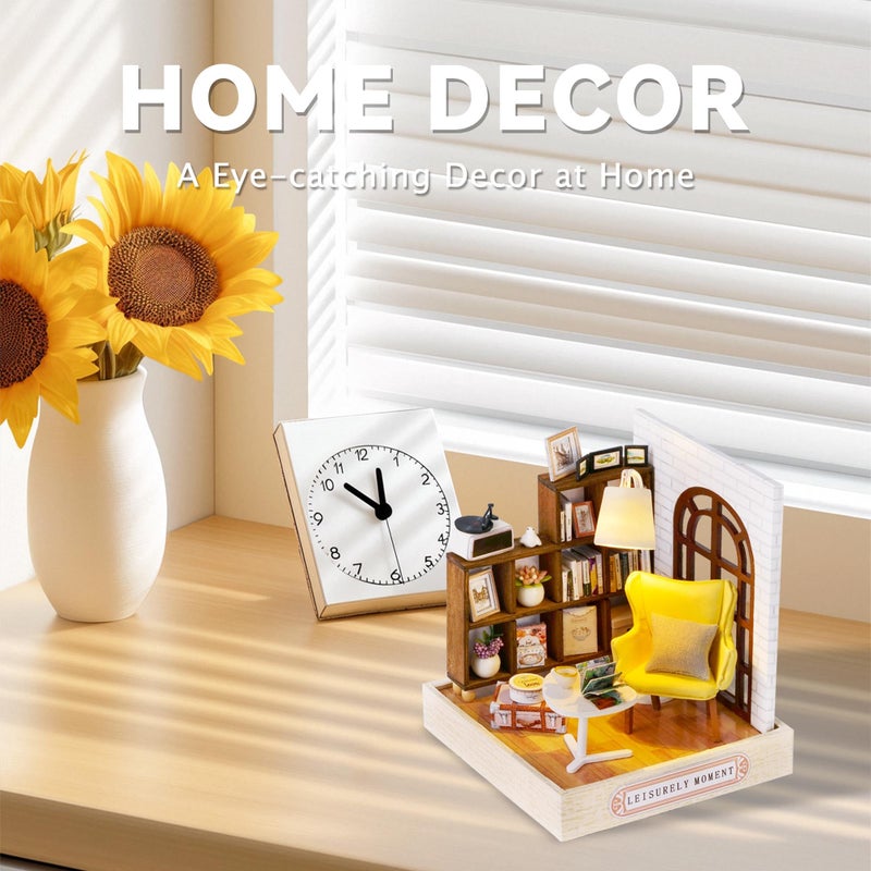 Flever Dollhouse Miniature DIY House Kit Creative Room with Furniture for Romantic Valentine's Gift (Leisurely Moment) - Image 2