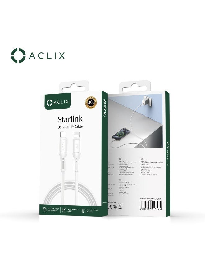 ACLIX USB-C to iP Fast Charging Cable 1M White - Image 4