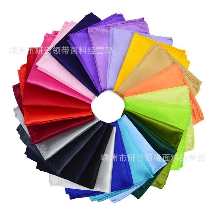 Wedding Banquet Men'S Formal Suit Dress Pocket Towel Handkerchief Small Square Scarf Chest Towel Black Red Blue Green Solid Color - Image 3