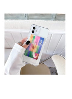 Generic Clear Wallet Phone Case for iPhone XR Upgrade Card Slot Case Slim Fit Protective Soft TPU Shockproof Cover with Cute Card Holder - Transparent  - Image 2