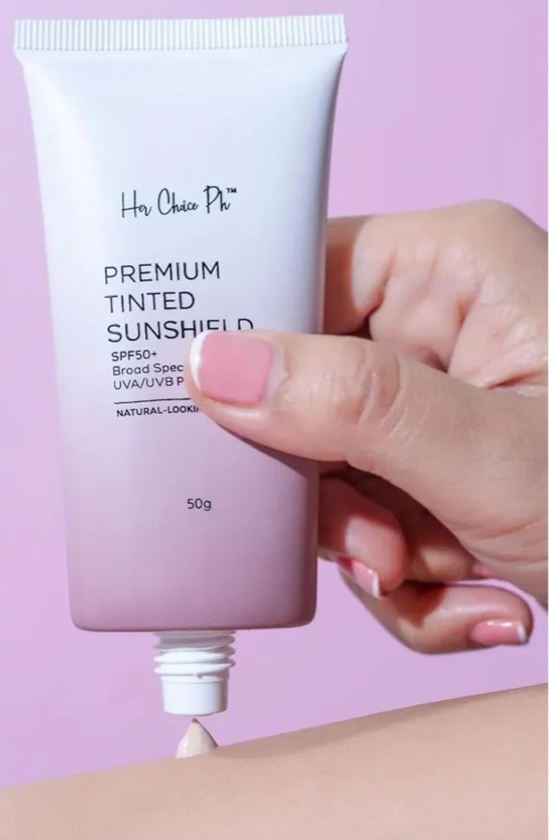 Her Choice Ph Premium TINTED SUNSHIELD SPF50- 50gm - Image 2