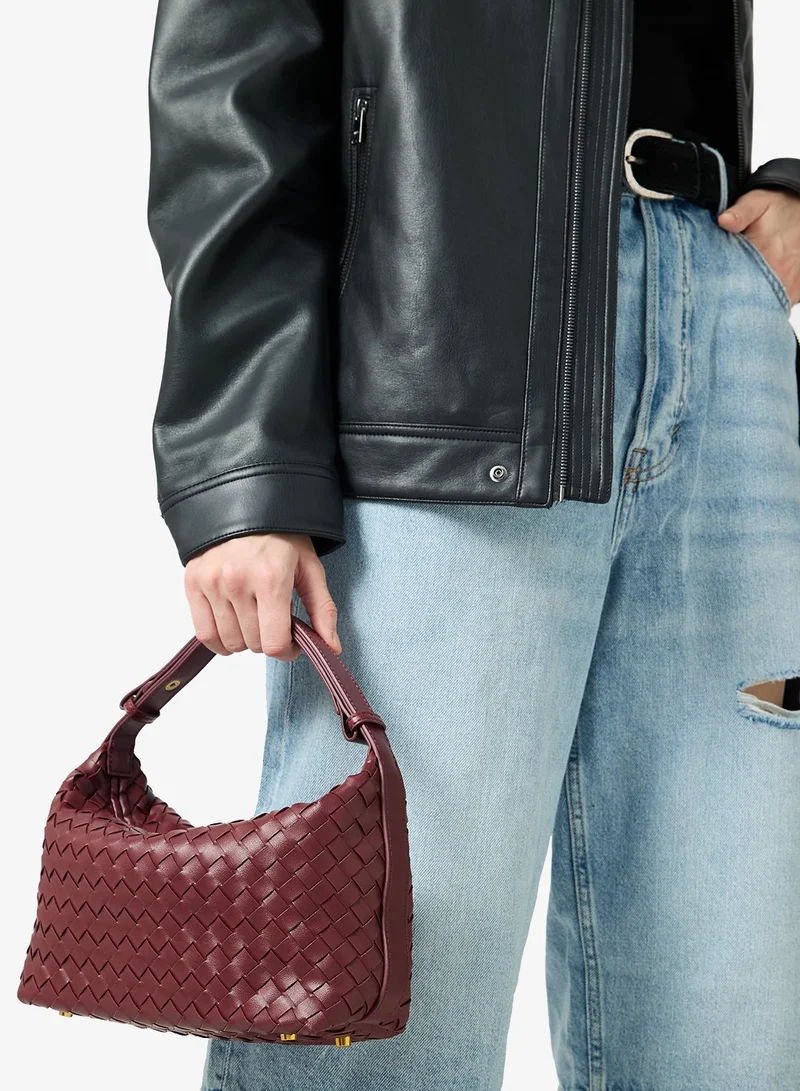 ايلا حقيبة يد علوية منسوجة بنقوش