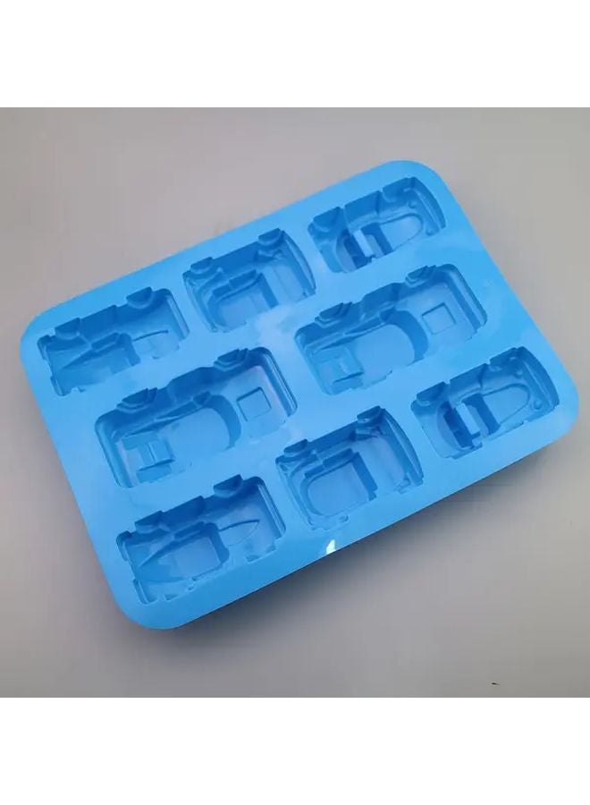 Blue Car 8 Cavity Silicone Mold For Baking Cakes Soaps Plaster Crafts Racing Shape - Image 5