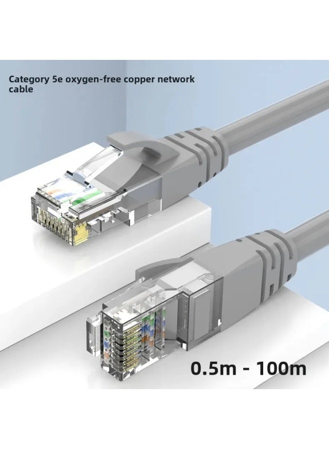 Premium Quality CAT5E Network Cable Gold-Plated Copper Wire POE Monitoring Line Wireless Computer Patch Cable Manufactured In Ch-Line Length:0.5 M  - Image 1