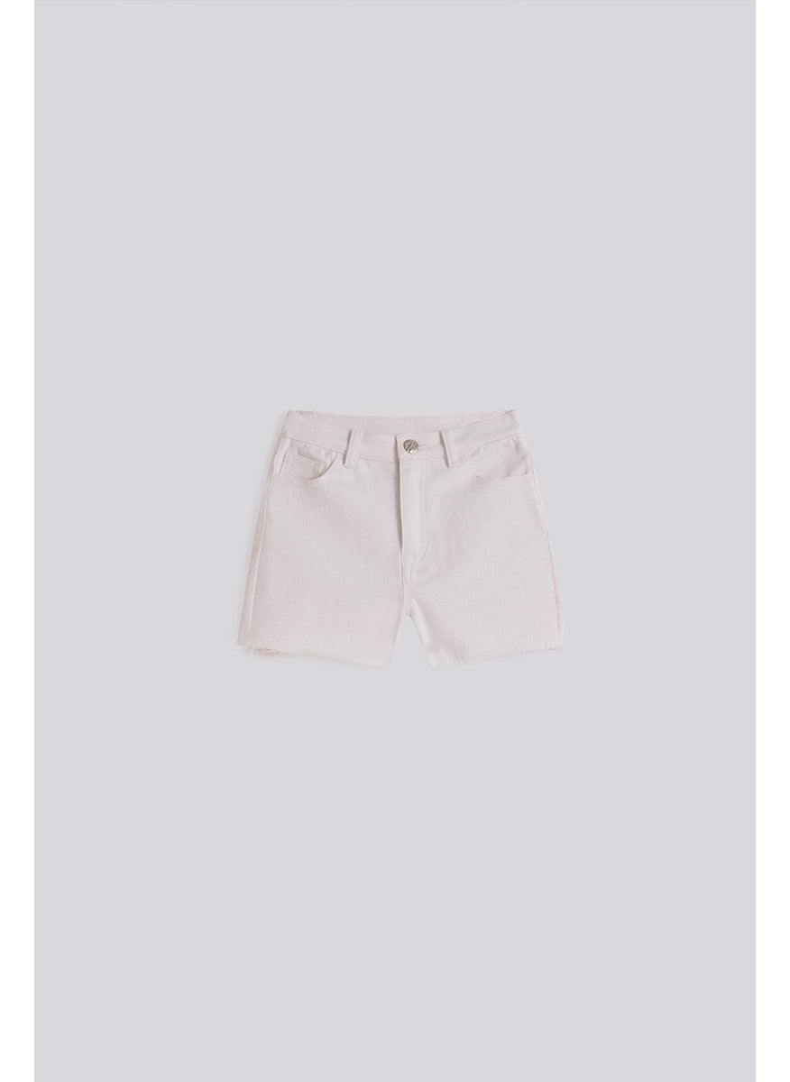 Tyess Basic Girls White Shorts  - Image 5
