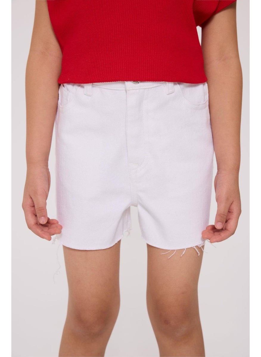 Tyess Basic Girls White Shorts  - Image 3