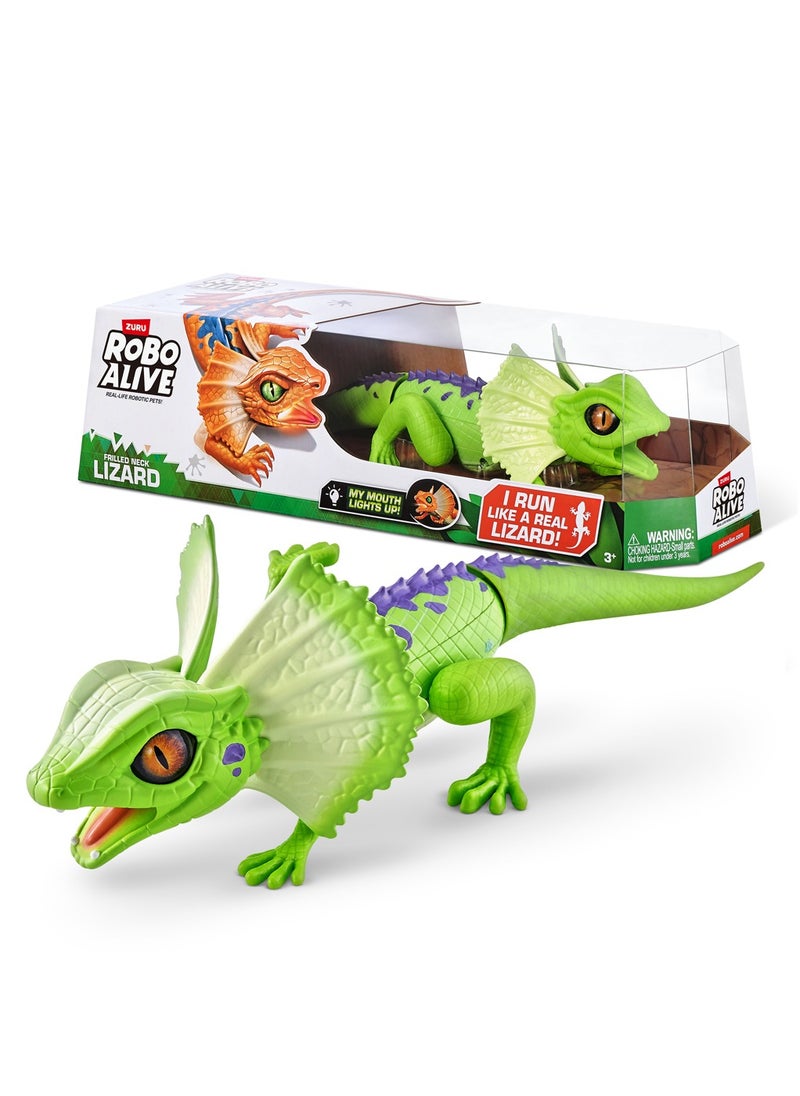 ROBO ALIVE ZURU ROBO ALIVE Robotic Pet Frilled Neck LIZARD for Ages 3+ (Green)  - Image 1