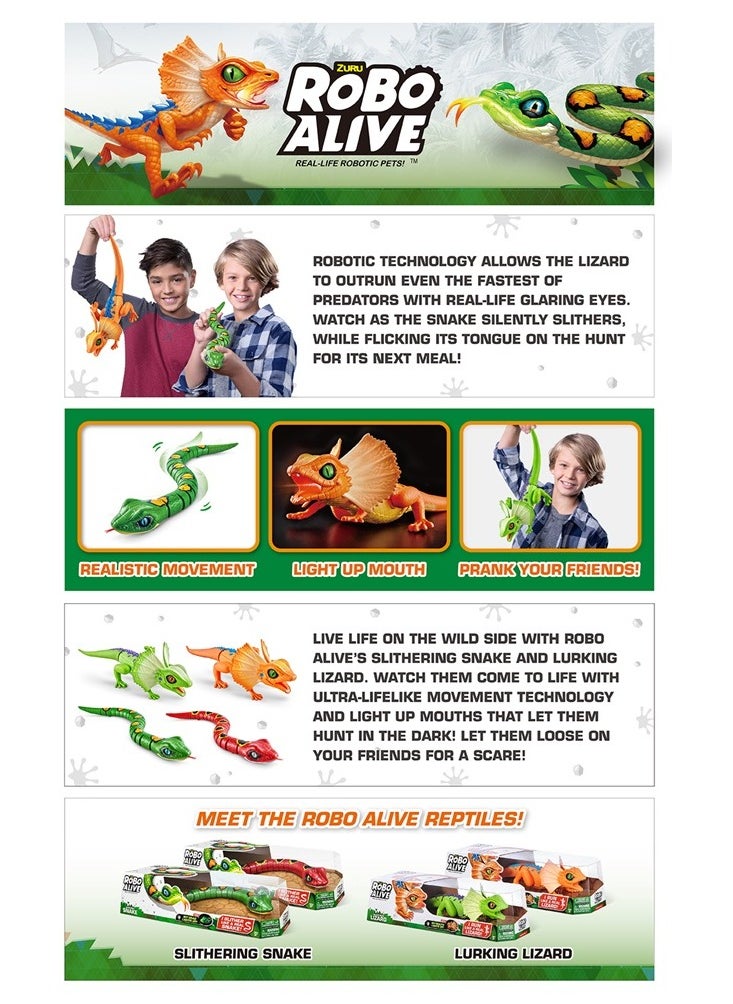 ROBO ALIVE ZURU ROBO ALIVE Robotic Pet Frilled Neck LIZARD for Ages 3+ (Green)  - Image 4
