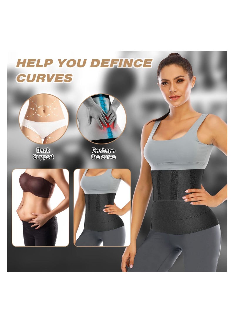 Waist Trainer for Women Bandage Tummy Wrap Plus Size Workout Waist Trimmer for Gym Sport