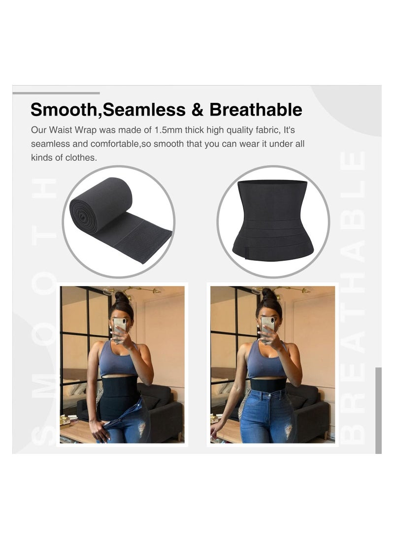 Waist Trainer for Women Bandage Tummy Wrap Plus Size Workout Waist Trimmer for Gym Sport