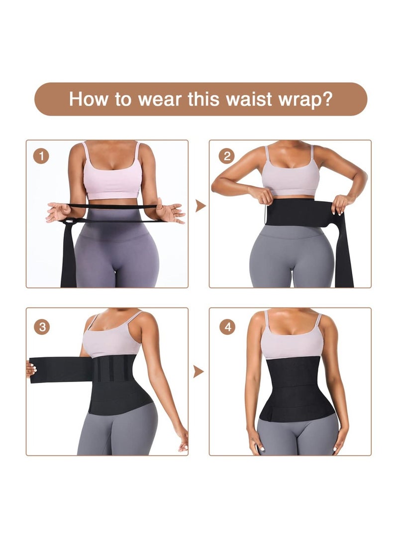 Waist Trainer for Women Bandage Tummy Wrap Plus Size Workout Waist Trimmer for Gym Sport