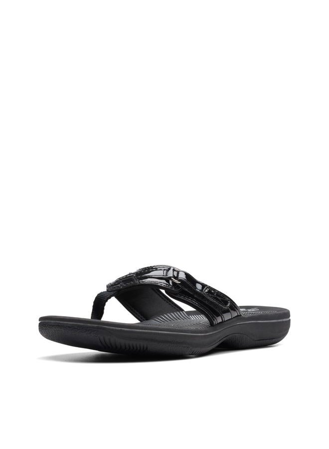 clarks Women's Breeze Sea Flip-Flop Black Patent, 36 EU - Image 1
